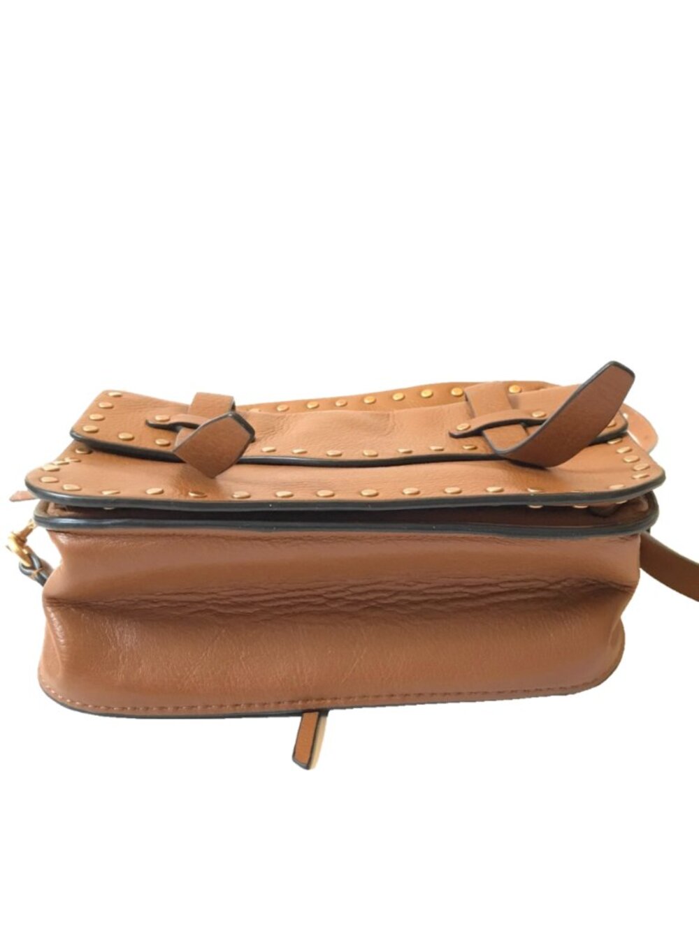 Rebecca Minkoff Nanine Crossbody Shoulder Bag Purse Womens Brown Leather Studded - Picture 8 of 13